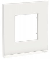 Schneider Electric Unica New Pure Белое стекло/Белый Рамка 1-постовая горизонтальная купить в интернет-магазине Азбука Сантехники
