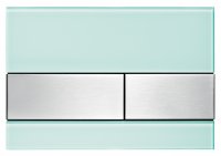 Кнопка смыва TECE Square 9240804 зеленое стекло, кнопка — сатин купить в интернет-магазине Азбука Сантехники
