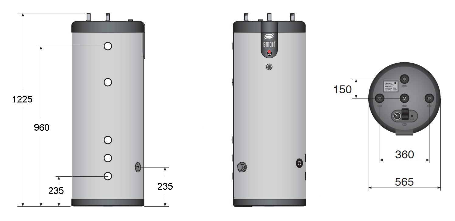 ACV SMART LINE SLE 160L, 161 л, бойлер косвенного нагрева