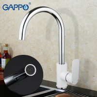 Смеситель для кухни Gappo G4048, белый/хром купить в интернет-магазине Азбука Сантехники