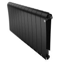 Радиатор биметаллический Royal Thermo Infinity V 500 Noir Sable 12 секций (черный) с нижним подключением купить в интернет-магазине Азбука Сантехники