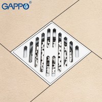 Трап душевой Gappo G81050, 100 × 100 мм, хром купить в интернет-магазине Азбука Сантехники