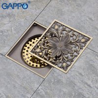 Трап душевой Gappo G81003-4, 100 × 100 мм, бронза купить в интернет-магазине Азбука Сантехники