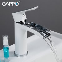 Смеситель для раковины Gappo G1048-8, белый/хром купить в интернет-магазине Азбука Сантехники