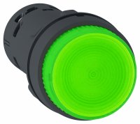 Schneider Electric Кнопка 22мм 230В зеленая с подсветкой (XB7NW33M1) купить в интернет-магазине Азбука Сантехники
