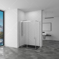 Душевой уголок RGW Stilvoll SV-42, 1000 × 900 мм, прямоугольный, с прозрачным стеклом, профиль — хром купить в интернет-магазине Азбука Сантехники