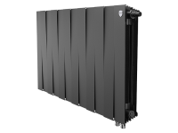 Радиатор биметаллический Royal Thermo PianoForte 500 VDR Noir Sable, с нижним подключением, 12 секций (черный) купить в интернет-магазине Азбука Сантехники