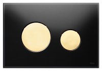Кнопка смыва TECE Loop 9240658 черное стекло, кнопка — золото купить в интернет-магазине Азбука Сантехники