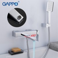 Смеситель для ванны с душем Gappo G3218, хром купить в интернет-магазине Азбука Сантехники