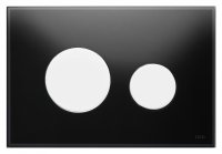 Кнопка смыва TECE Loop 9240654 черное стекло, кнопка — белая купить в интернет-магазине Азбука Сантехники