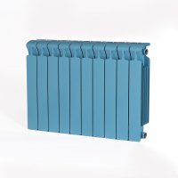 Радиатор биметаллический RIFAR Monolit 500, боковое подключение, 10 секций, сапфир (RAL 5024 синий) купить в интернет-магазине Азбука Сантехники