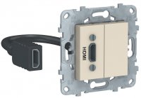 Schneider Electric Unica New Бежевый Розетка HDMI купить в интернет-магазине Азбука Сантехники
