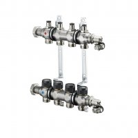 Коллекторная группа Oventrop Multidis SF 1" 12 × G 3/4" для отопления, с мех. воздухоотводчиком (замена 1404562) купить в интернет-магазине Азбука Сантехники