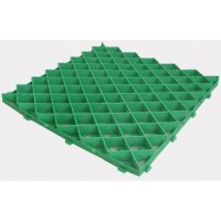 Газонная решетка пластиковая ГидроГрупп 600 × 600, ромб, зеленая купить в интернет-магазине Азбука Сантехники