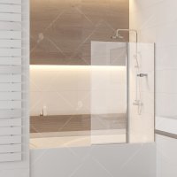 Шторка на ванну RGW Screens SC-11, 1000 × 1400 мм, с прозрачным стеклом, профиль — хром купить в интернет-магазине Азбука Сантехники