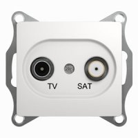 Schneider Electric Glossa Белый Розетка TV-SAT проходная 4dB купить в интернет-магазине Азбука Сантехники