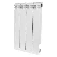 Радиатор биметаллический STOUT Alpha 500, 4 секции, белый (RAL 9016) купить в интернет-магазине Азбука Сантехники