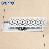 Трап душевой Gappo G83050, 100 × 200 мм, хром купить в интернет-магазине Азбука Сантехники