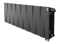 Радиатор биметаллический Royal Thermo PianoForte 300 VDR Noir Sable, с нижним подключением, 16 секций (черный) купить в интернет-магазине Азбука Сантехники
