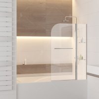 Шторка на ванну RGW Screens SC-08, 1000 × 1500 мм, с прозрачным стеклом, профиль — хром купить в интернет-магазине Азбука Сантехники