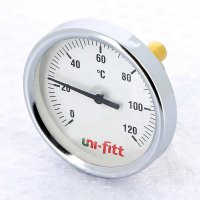 Термометр погружной аксиальный UNI-FITT 1/2" 80 мм купить в интернет-магазине Азбука Сантехники