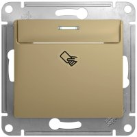 Schneider Electric Glossa Титан Выключатель карточный 10A (схема 6) купить в интернет-магазине Азбука Сантехники
