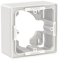 Schneider Electric Unica New Белый Коробка для открытой установки 1-постовая (NU800218) купить в интернет-магазине Азбука Сантехники