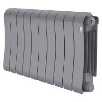 Радиатор биметаллический Royal Thermo Infinity V 300 Silver Satin 10 секций (серебристый) с нижним подключением купить в интернет-магазине Азбука Сантехники