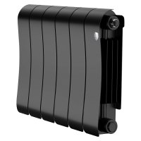 Радиатор биметаллический Royal Thermo Infinity 300 Noir Sable 6 секций (черный) с боковым подключением купить в интернет-магазине Азбука Сантехники