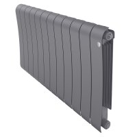 Радиатор биметаллический Royal Thermo Infinity 500 Silver Satin 12 секций (серебристый) с боковым подключением купить в интернет-магазине Азбука Сантехники