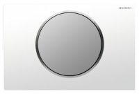 Кнопка смыва Geberit Sigma 10 115.758.KL.5 белая / хром матовый купить в интернет-магазине Азбука Сантехники