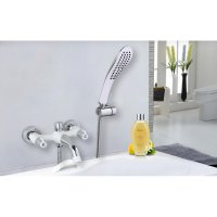 Смеситель для ванны с душем Gappo G3249, белый/хром купить в интернет-магазине Азбука Сантехники