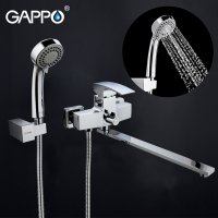 Смеситель для ванны с душем Gappo G2207, хром купить в интернет-магазине Азбука Сантехники
