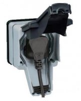 Legrand Plexo Серый Розетка с/з с системой “lock 66" накладная в сборе IP66 купить в интернет-магазине Азбука Сантехники