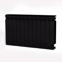 Радиатор биметаллический RIFAR Monolit 500, боковое подключение, 12 секций, антрацит (RAL 9005 чёрный) купить в интернет-магазине Азбука Сантехники