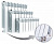 Радиатор биметаллический Rifar Base Ventil 200, нижнее левое подключение, 12 секций купить в интернет-магазине Азбука Сантехники