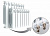 Радиатор биметаллический Rifar Monolit Ventil 350, нижнее правое подключение, 10 секций купить в интернет-магазине Азбука Сантехники