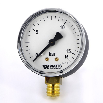 Манометр Watts радиальный (0–16 бар), корпус — Ø 50 мм купить в интернет-магазине Азбука Сантехники
