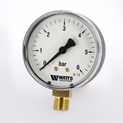 Манометр Watts радиальный (0–6 бар), корпус — Ø 80 мм купить в интернет-магазине Азбука Сантехники