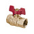 Кран шаровой полнопроходной Oventrop EZB — 3/4" ВР/ВР, PN30, max t 120 °C, ручка-бабочка красная купить в интернет-магазине Азбука Сантехники