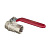 Кран шаровой полнопроходной Oventrop Optibal — 1/2" ВР/ВР, PN16, max t 100 °C, ручка-рычаг красная купить в интернет-магазине Азбука Сантехники