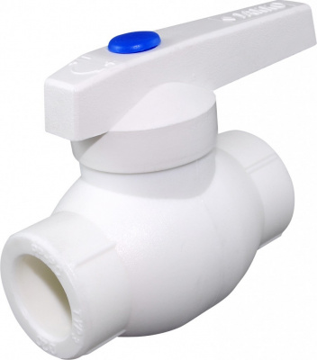 Кран шаровой полипропиленовый SPK Ø 75 мм (белый) купить в интернет-магазине Азбука Сантехники
