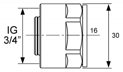 Резьбозажимное соединение Ø 16 мм × 3/4" для труб PE-Xc, PE-MDXс, TECE TECEflex (713516) купить в интернет-магазине Азбука Сантехники