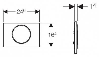 Кнопка смыва Geberit Sigma 10 115.758.KL.5 белая / хром матовый купить в интернет-магазине Азбука Сантехники