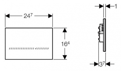 Кнопка смыва Geberit Sigma 80 116.090.SM.1 купить в интернет-магазине Азбука Сантехники