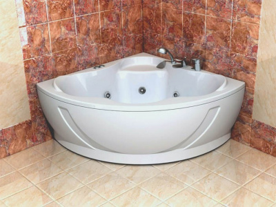 Акриловая ванна угловая Акватек Галатея, четверть круга, 135 см купить в интернет-магазине Азбука Сантехники