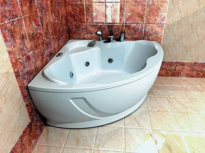 Акриловая ванна угловая Акватек Галатея, четверть круга, 135 см купить в интернет-магазине Азбука Сантехники