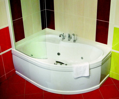 Акриловая ванна угловая Ravak Rosa I L 140 см, асимметричная купить в интернет-магазине Азбука Сантехники