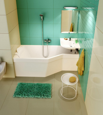 Акриловая ванна Ravak BeHappy R 150 см, асимметричная купить в интернет-магазине Азбука Сантехники