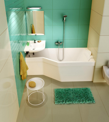 Акриловая ванна Ravak BeHappy L 150 см, асимметричная купить в интернет-магазине Азбука Сантехники